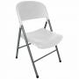 Lot de 2 chaises pliantes blanches