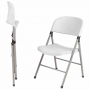 Lot de 2 chaises pliantes blanches