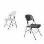 Chaises pliantes noires et grises (lot de 2)