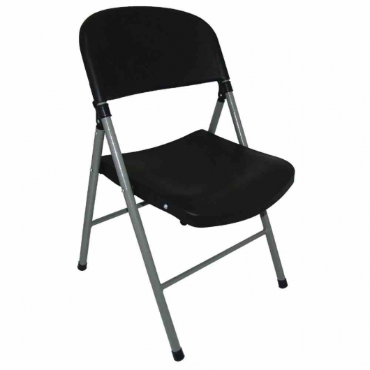 Chaises pliantes noires et grises (lot de 2)