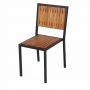 Chaises en acier et acacia (lot de 4)