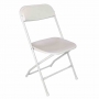 Chaises pliantes blanches (lot de 10)