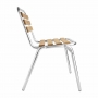 Chaises bistro frêne et aluminium (lot de 4)