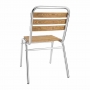 Chaises bistro frêne et aluminium (lot de 4)