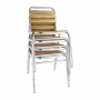 Chaises bistro frêne et aluminium (lot de 4)