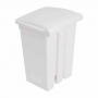 Poubelle de cuisine à pédale blanche 45L