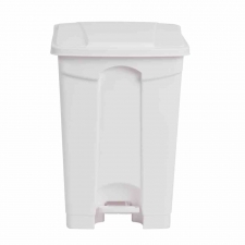 Poubelle de cuisine à pédale blanche 45L