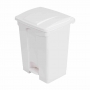 Poubelle de cuisine à pédale blanche 65L