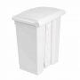 Poubelle de cuisine à pédale blanche 65L