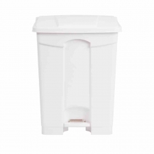 Poubelle de cuisine à pédale blanche 65L