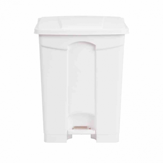 Poubelle de cuisine à pédale blanche 65L