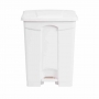 Poubelle de cuisine à pédale blanche 65L