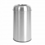 Poubelle dome inox ouverte 40L