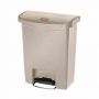 Poubelle à pédale frontale Slim Jim beige 30L
