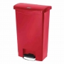 Poubelle à pédale frontale Slim Jim rouge 50L