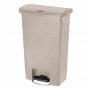 Poubelle à pédale frontale Slim Jim beige 50L