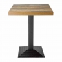 Plateau de table carré effet bois vieilli - 70 cm