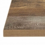 Plateau de table carré effet bois vieilli - 70 cm