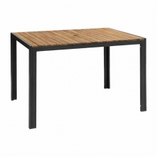Table rectangulaire en acier et acacia 120 cm
