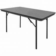 Table rectangulaire pliante grise en ABS 1220mm