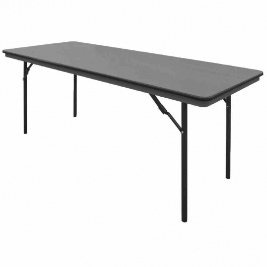 Table rectangulaire pliante grise en ABS 1830mm