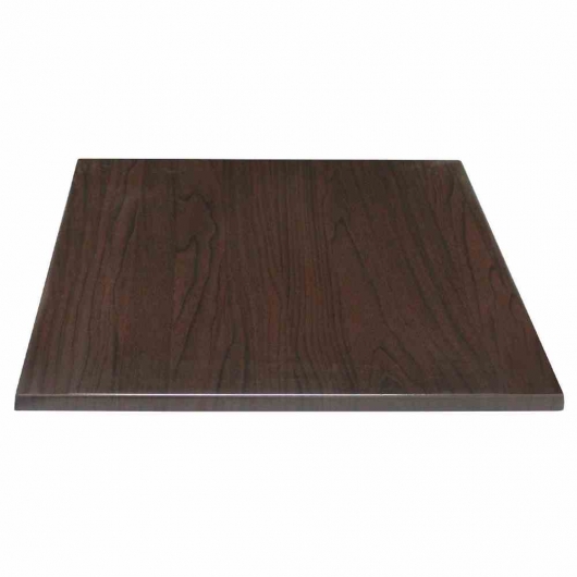 Plateau de table carré marron foncé 700mm