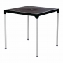 Table carrée avec pieds aluminium noire 750mm