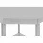 Table d'angle inox 600mm