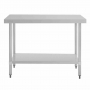 Table en acier inoxydable sans rebord 1200 x 700mm