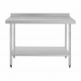 Table en acier inoxydable avec rebord 1200 x 700mm