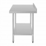 Table en acier inoxydable avec rebord 1200 x 700mm