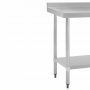 Table en acier inoxydable avec rebord 1500 x 700mm