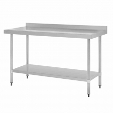 Table en acier inoxydable avec rebord 1500 x 700mm