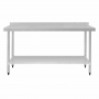 Table en acier inoxydable avec rebord 1800 x 700mm