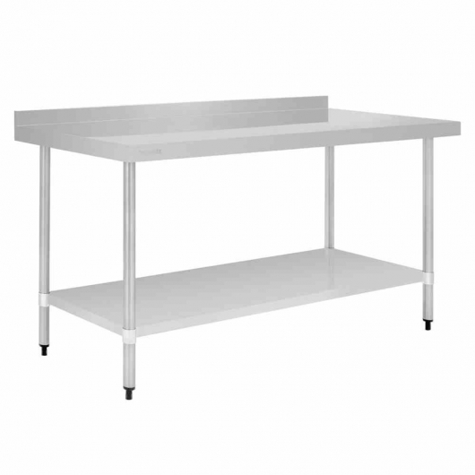 Table en acier inoxydable avec rebord 1800 x 700mm