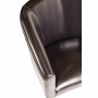 Fauteuil en simili cuir marron foncé