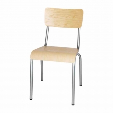 Chaises avec assise et dossier en bois Cantina galvanisées (lot de 4)