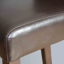 Tabouret de bar haut avec dossier en simili cuir noir