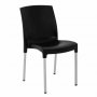 Chaises bistro empilables noires (lot de 4)