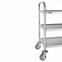 Chariot de débarrassage inox 3 niveaux petite taille 