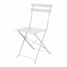 Lot de 2 chaises de terrasse en acier coloré grises