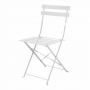 Lot de 2 chaises de terrasse en acier coloré grises