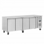 Table réfrigérée positive inox 4 portes, capacité 398 L