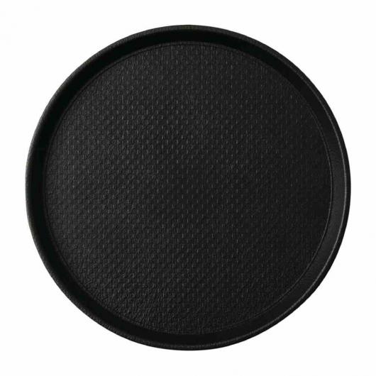 Plateau antidérapant Blackline rond 310 mm noir