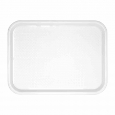 Plateau fast food en plastique Kristallon blanc 345 x 265 mm