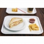 Plateau fast food en plastique Kristallon blanc 345 x 265 mm