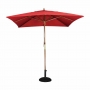 Parasol carré 2,5m rouge