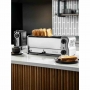 Grille-pain avec grilles sandwich 6 fentes chrome