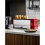 Grille-pain 6 fentes rouge avec grilles sandwich