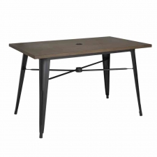 Table d'extérieur bois noir